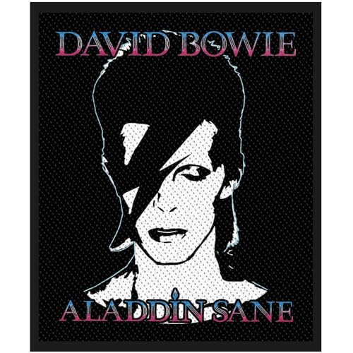 David Bowie Standard Patch Aladdin Sane Nue offiziell Schwarz Accessory Size von David Bowie