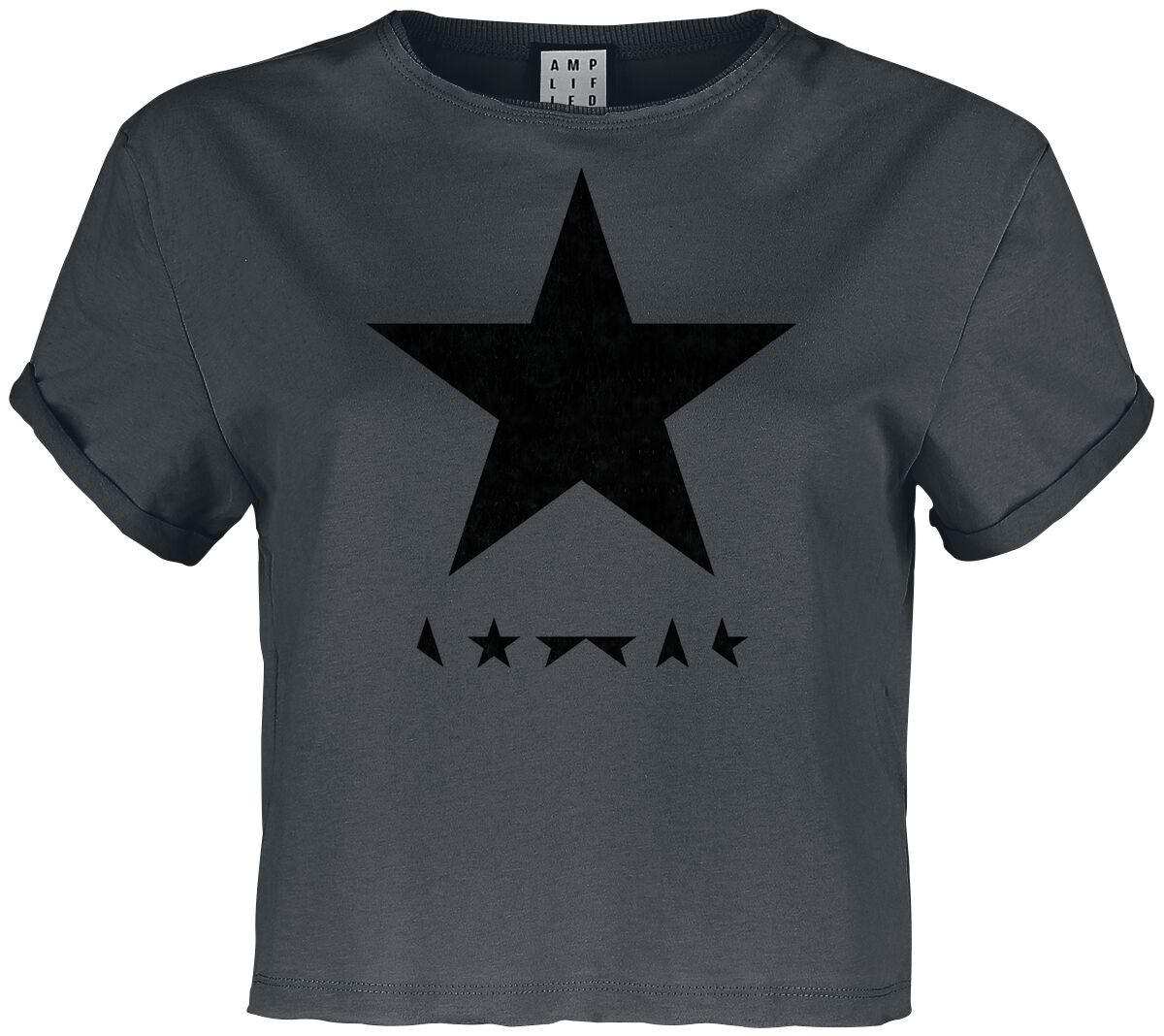 David Bowie T-Shirt - Amplified Collection - Black Star - XS bis XL - für Damen - Größe XL - charcoal - Lizenziertes Merchandise! David Bowie T-Shirt - Amplified Collection - Black Star - XS bis XL - für Damen - Größe XL - charcoal - Lizenziertes Merchandise! von David Bowie