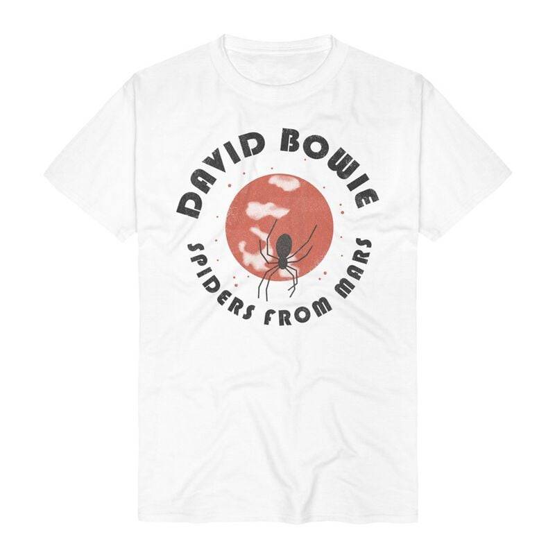 David Bowie T-Shirt - Spiders From Mars - M bis 3XL - für Männer - Größe M - weiß  - Lizenziertes Merchandise! von David Bowie