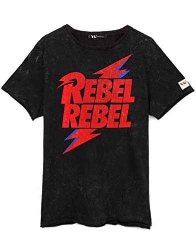 David Bowie T-Shirt Unisex Erwachsene Rebel Rebel Song Music Band Schwarzes XL von David Bowie