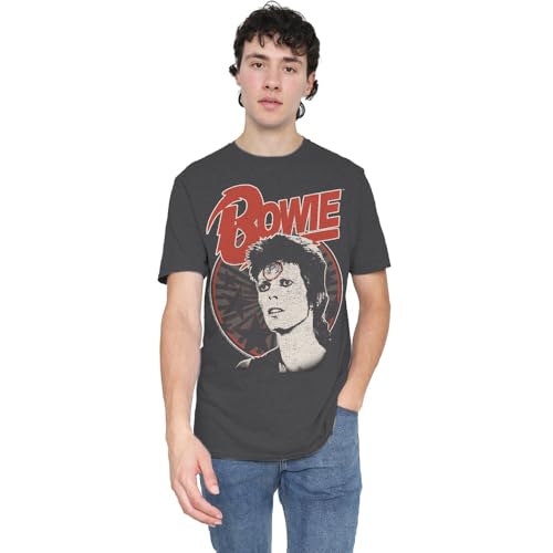 David Bowie Unisex Space Oddity-Adult Heather T-Shirt, anthrazit, XXL von David Bowie