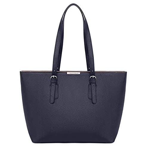 David Jones - Damen Shopper Handtasche - Frau Henkeltasche Große Tote PU Leder - Tasche Schultertasche Büro Schule Einkauf Shopping Bag - Large Aktentasche Arbeitstasche A4 Laptop Elegant - Dunkelblau von David Jones