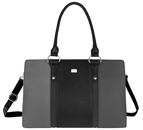 David Jones - Damen Große Handtasche Tote Shopper - Frau Henkeltasche PU Leder Tasche - A4 Schultertasche Arbeit Schule Büro Arbeitstasche Aktentasche Lange Henkel Tragetasche Elegant - Grau von David Jones