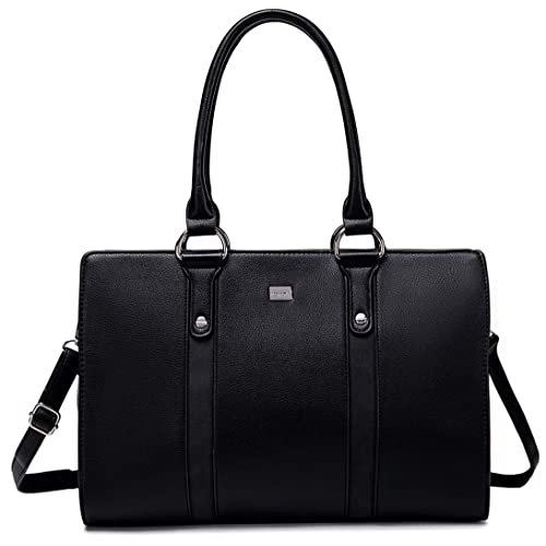 David Jones - Damen Große Handtasche Tote Shopper - Frau Henkeltasche PU Leder Tasche - A4 Schultertasche Arbeit Schule Büro Arbeitstasche Aktentasche Lange Henkel Tragetasche Elegant - Schwarz von David Jones