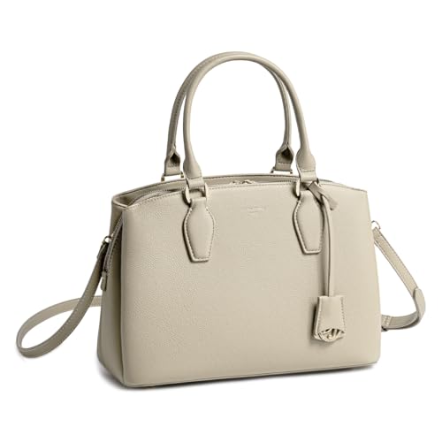 David Jones - Damen Handtasche - PU Leder Schultertasche - Henkeltasche Mehrere Fächer mit 3 Taschen - Citytasche Umhängetasche Elegante Klassische Schicke - Beige David Jones - Damen Handtasche - PU Leder Schultertasche - Henkeltasche Mehrere Fächer mit 3 Taschen - Citytasche Umhängetasche Elegante Klassische Schicke - Beige von David Jones