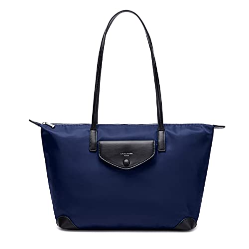 David Jones - Damen Tote Shopper Nylon Wasserdichte Handtasche - Tragetasche Schultertasche - Shopping Bag Große Kapazität - Umhängetasche Schultertasche - Elegant Mode Casual Arbeit Reise - Blau von David Jones