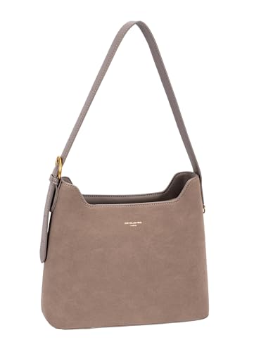 David Jones Paris – Schultertasche für Damen – Handtasche aus Kunstleder aus zwei Materialien – Größe M – verstellbarer Henkel – Stadt Chic Klassisch Elegant Arbeit Lauf, Fungi von David Jones