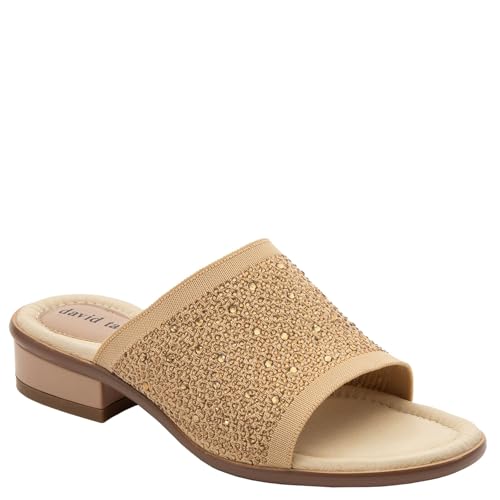 David Tate Damen Premium Slide Sandale, Champagner, 38.5 EU von David Tate