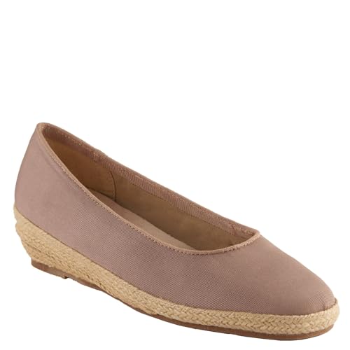 David Tate Damen Sunset Canvas Wedge Espadrilles, Taupefarbener Stoff, 42 EU von David Tate