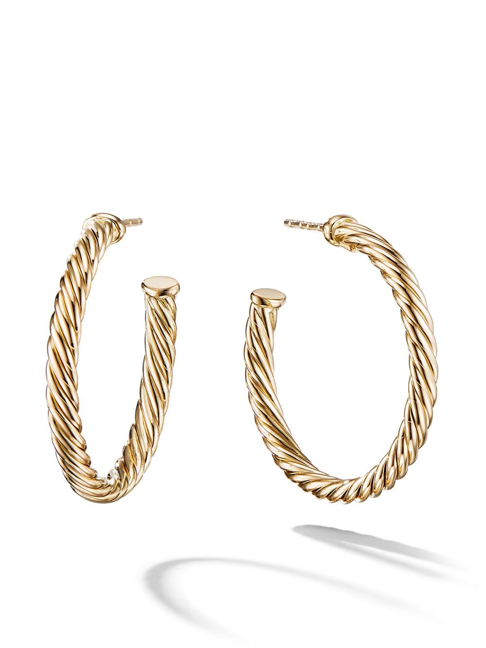 David Yurman 18kt Cablespira Gelbgoldcreolen von David Yurman