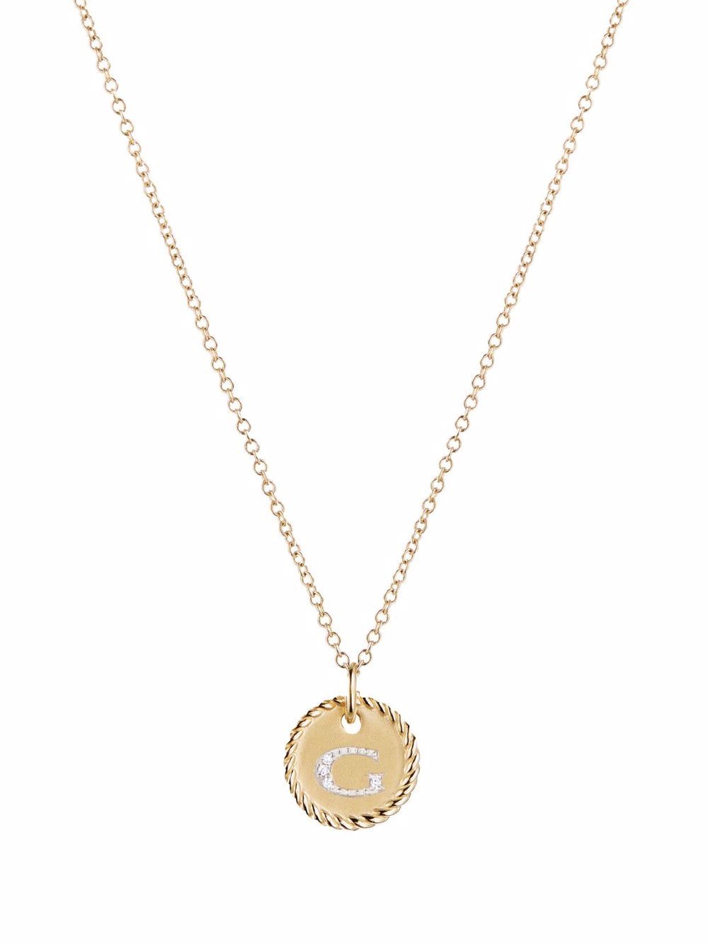 David Yurman 18kt Gelbgoldhalskette mit Diamanten von David Yurman