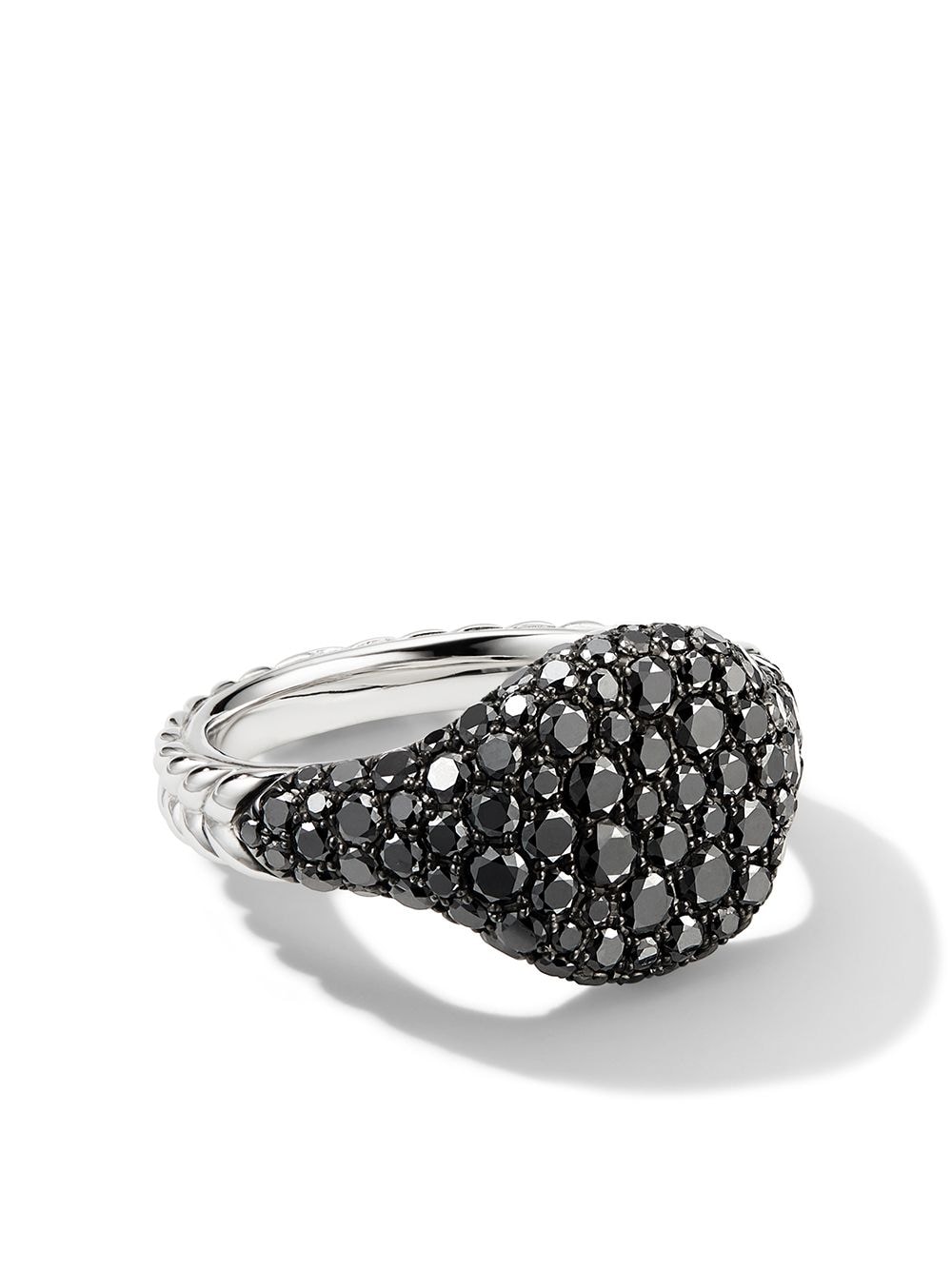 David Yurman 18kt Weißgoldring mit schwarzen Diamanten - Silber von David Yurman