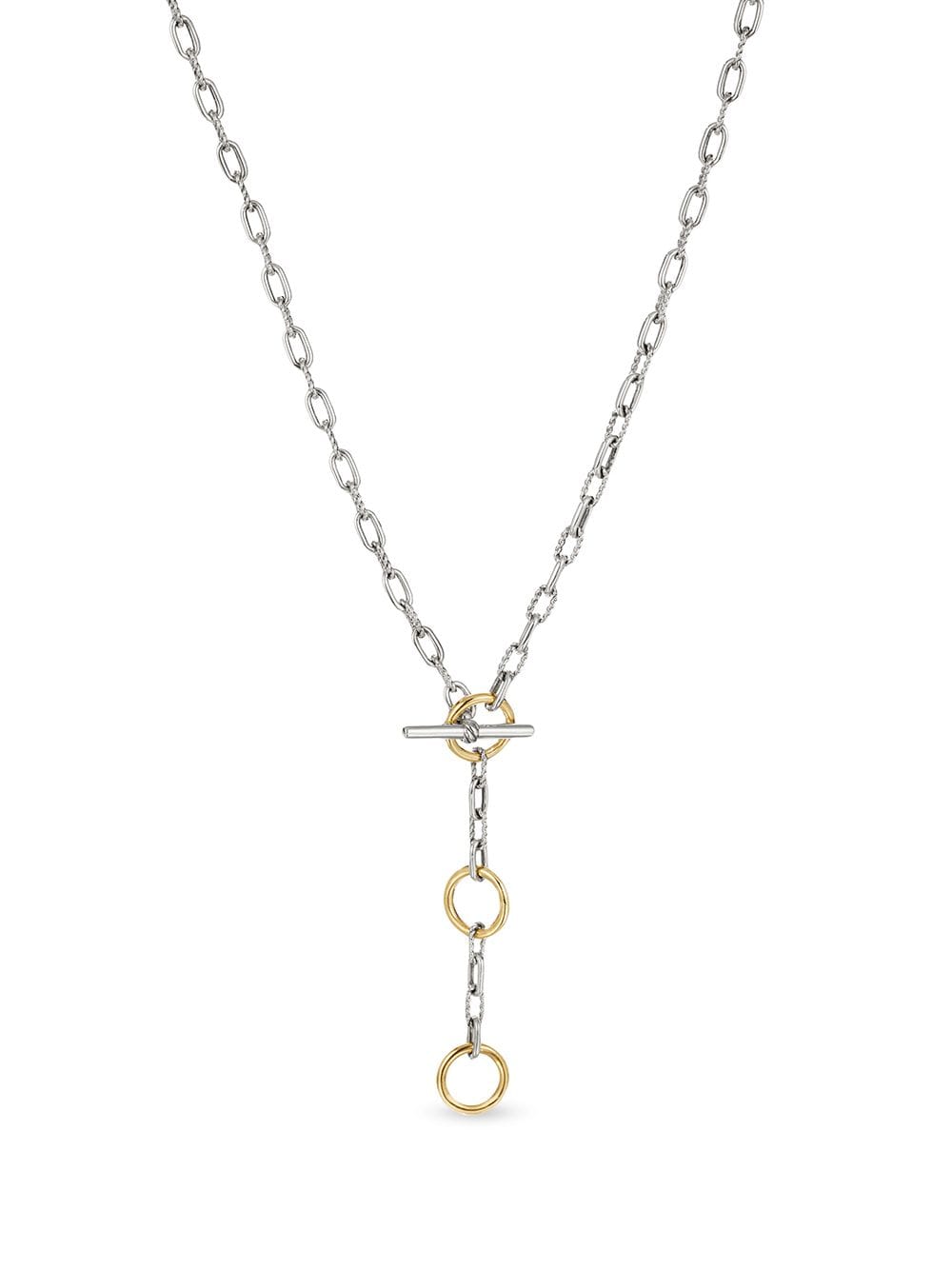 David Yurman 18kt DY Madison Gelbgold- und Silberhalskette von David Yurman