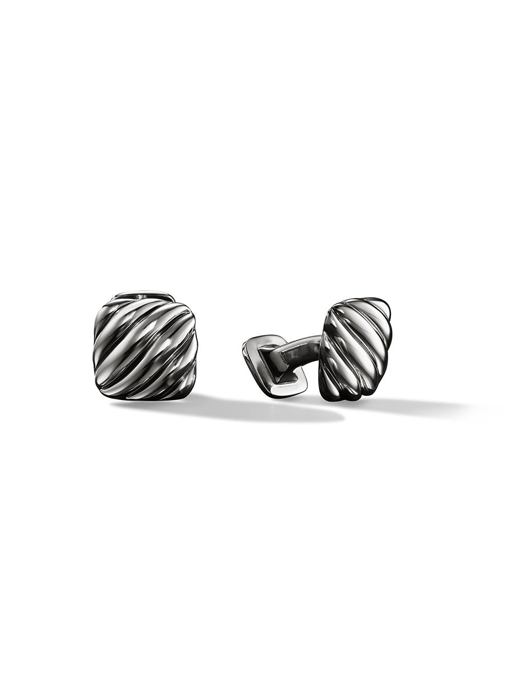 David Yurman Sculpted Cable Cushion Manschettenknöpfe - Silber von David Yurman