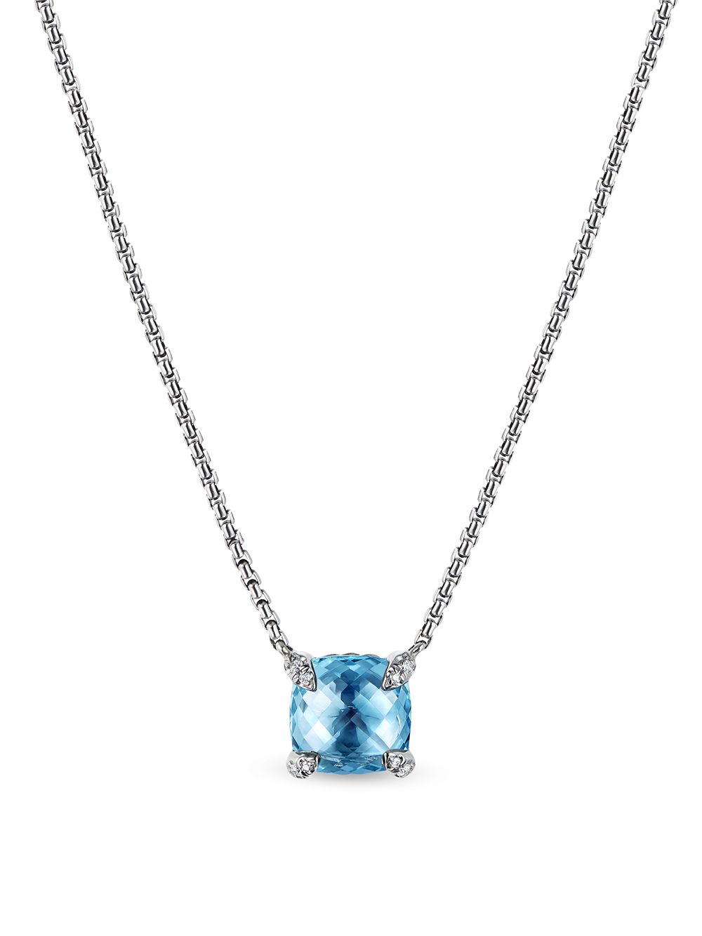 David Yurman Petite Chatelaine Halskette mit Topas und Diamanten - Blau von David Yurman