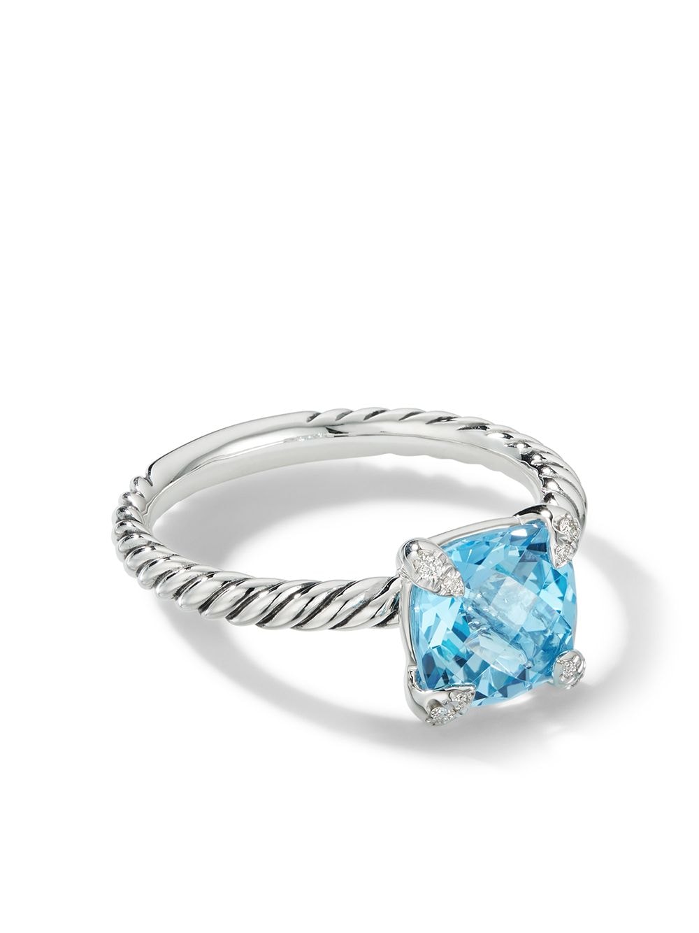 David Yurman Chatelaine Ring mit Topas und Diamanten - Blau von David Yurman