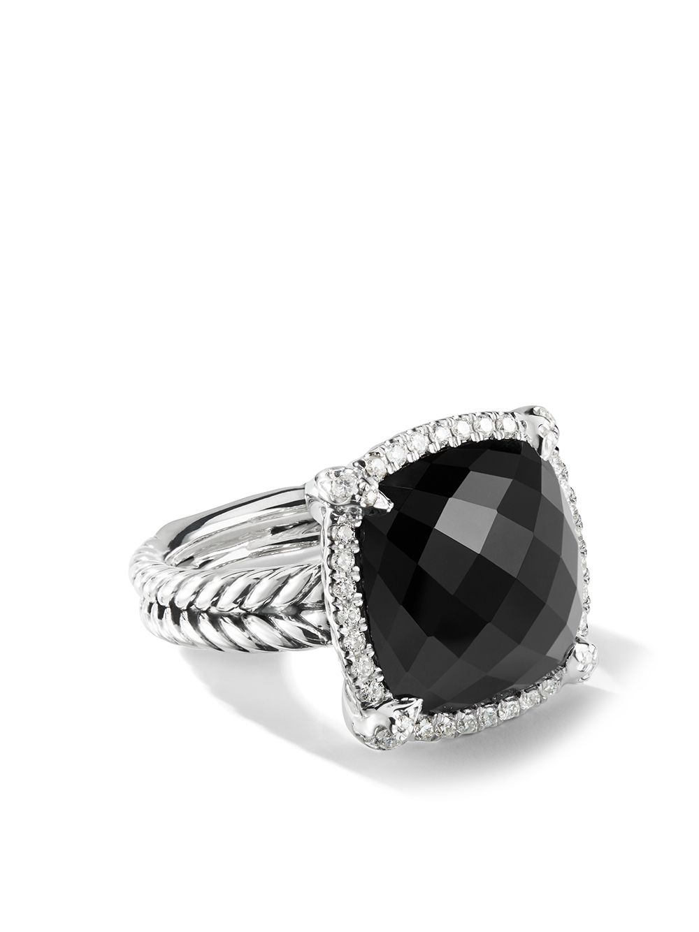 David Yurman Chatelaine Ring mit Onyx und Diamanten - Silber von David Yurman