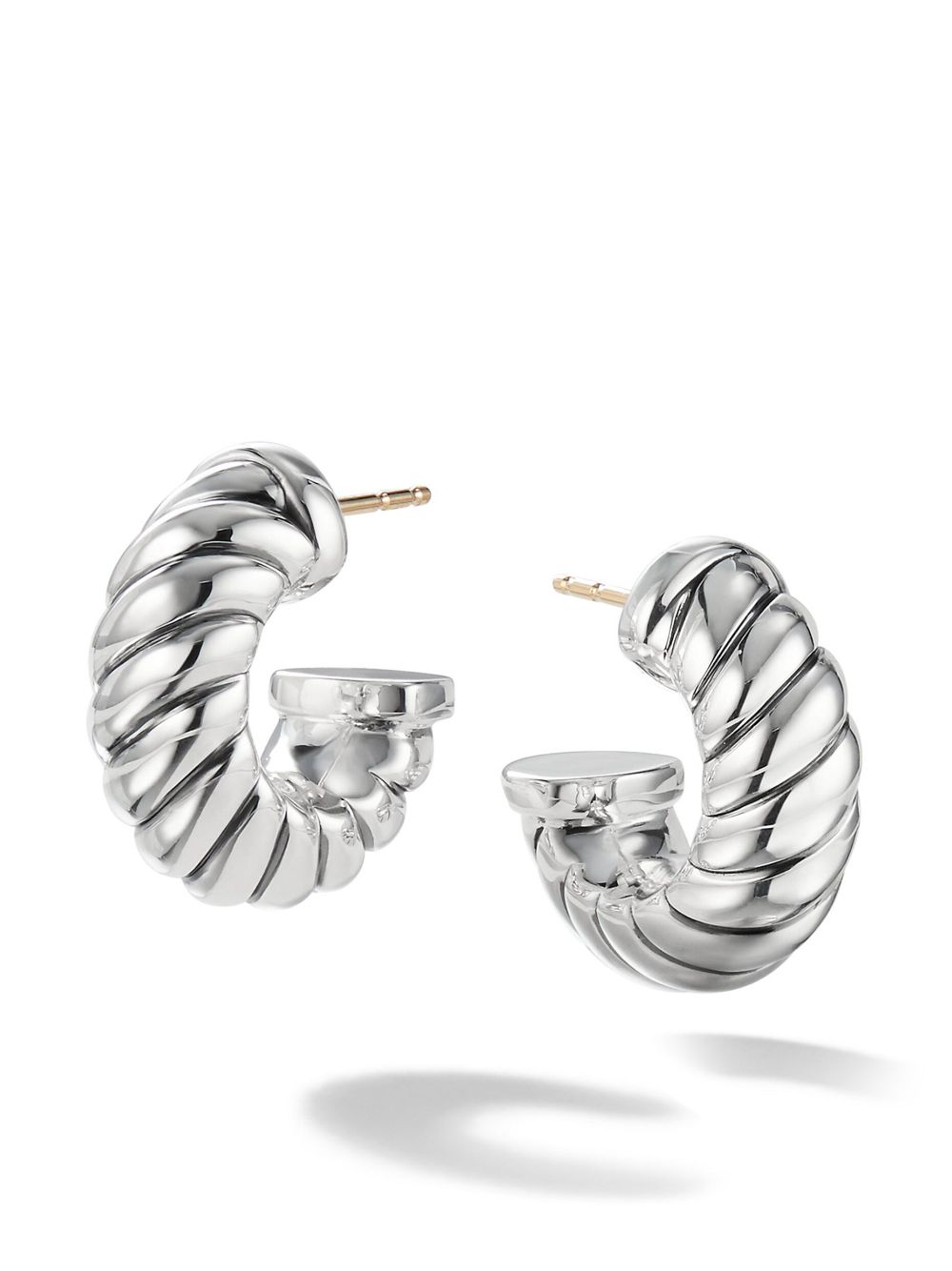 David Yurman Sculpted Cable Shrimp Ohrringe aus Silber von David Yurman