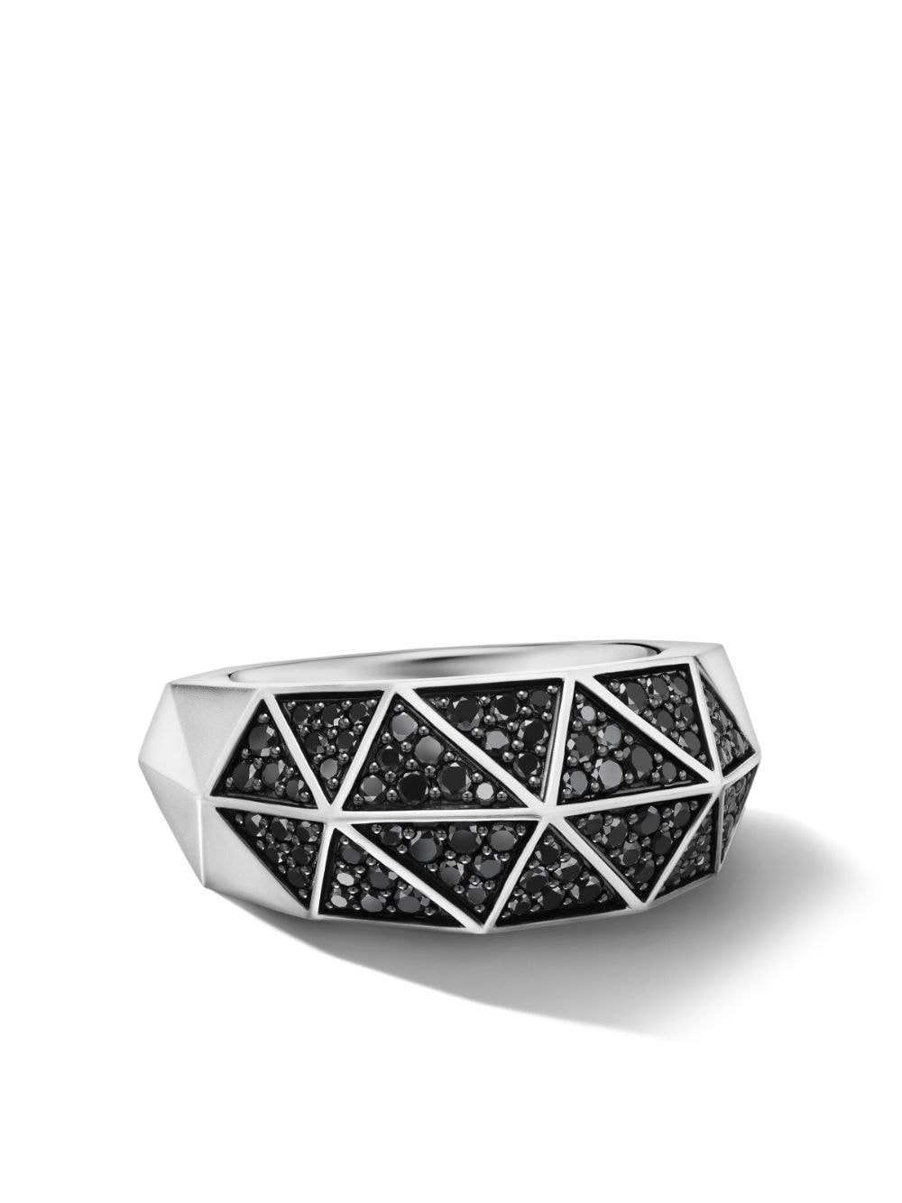 David Yurman Torqued Ring mit schwarzen Diamanten - Silber von David Yurman