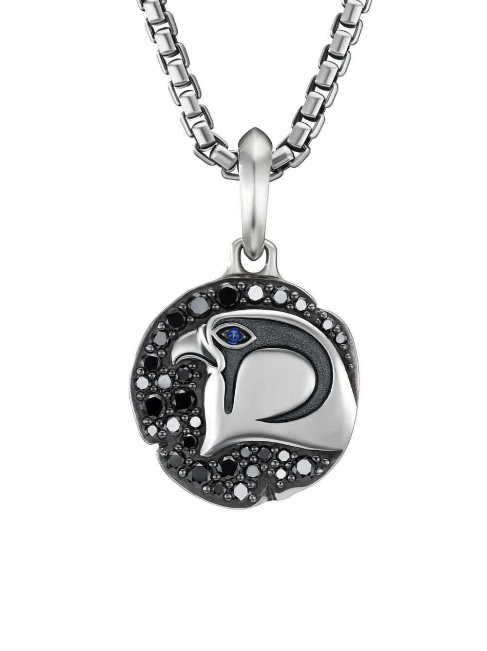 David Yurman Cairo Falcon Amulett mit Saphiren und Diamanten - Silber von David Yurman