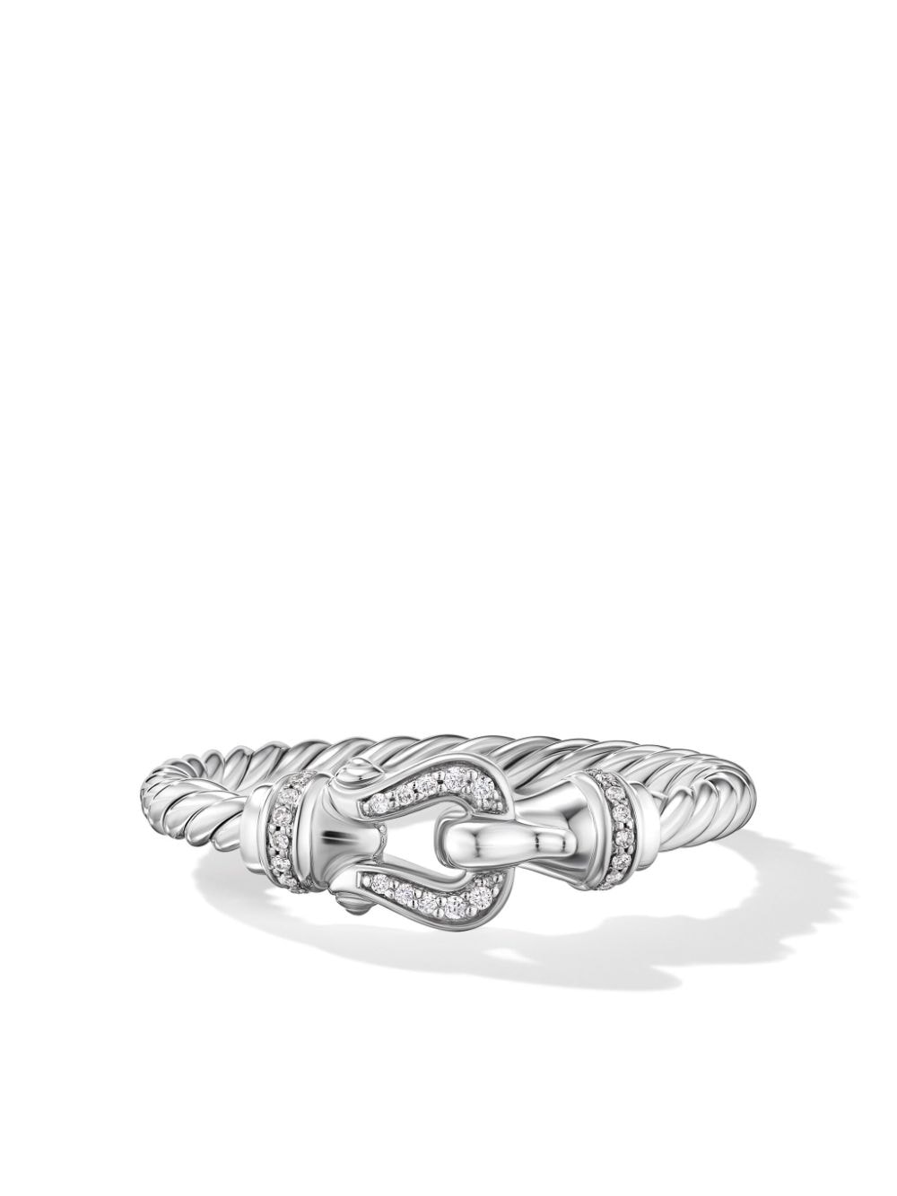 David Yurman Petite X Ehering aus Sterlingsilber mit Diamanten - Weiß von David Yurman