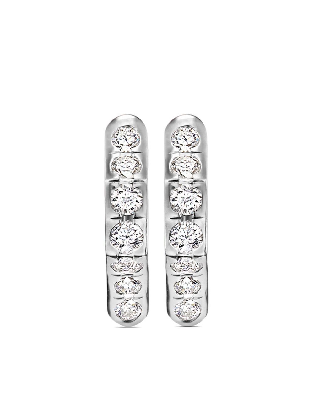 David Yurman Stax Sterlingsilber-Creolen mit Diamanten von David Yurman