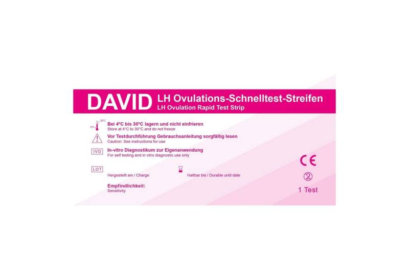 David Ovulationstest 25 x David Ovulationstest Streifen, LH Schnelltest von David