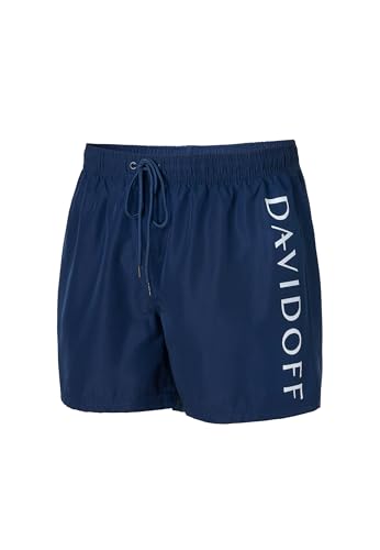 Davidoff Beach & Water Kollektion (Limited Edition) Herren Badehose – dunkelblaue Badeshorts aus recycelten Materialien – Kurze Hose mit Kordelzug Logo – exklusiv im Sommer 2023 von Davidoff