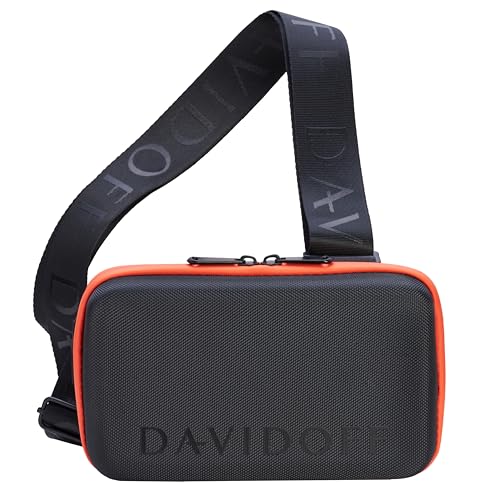 DAVIDOFF HOME RUN Hardcase Herren Umhängetasche Schwarz – wasserfeste Tasche mit breitem Gurt von DAVIDOFF