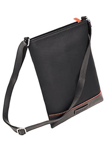 Davidoff HOME RUN Herren Messenger Bag Schwarz – moderne Schultertasche aus veganem Material – hochwertige Herren Tasche mit Reißverschluss von Davidoff