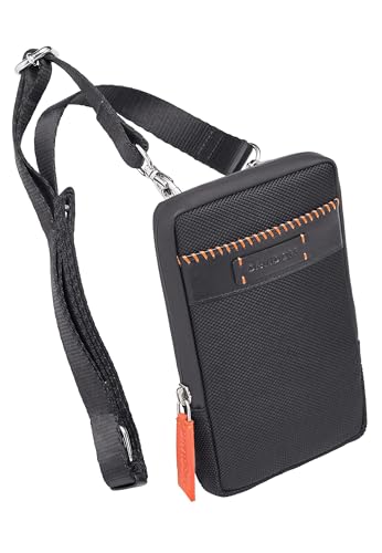 Davidoff HOME RUN Herren Umhängetasche Schwarz – moderne Beuteltasche aus veganem Material – hochwertige kleine Herren Tasche mit Reißverschluss von Davidoff