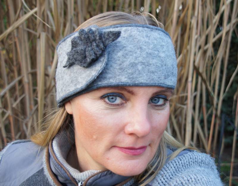 stirnband Ohrenwärmer Haarband Turban Bandeau Headband Für Damen Aus Walk Wolle - Warm Winter von DavidovStoffDesign