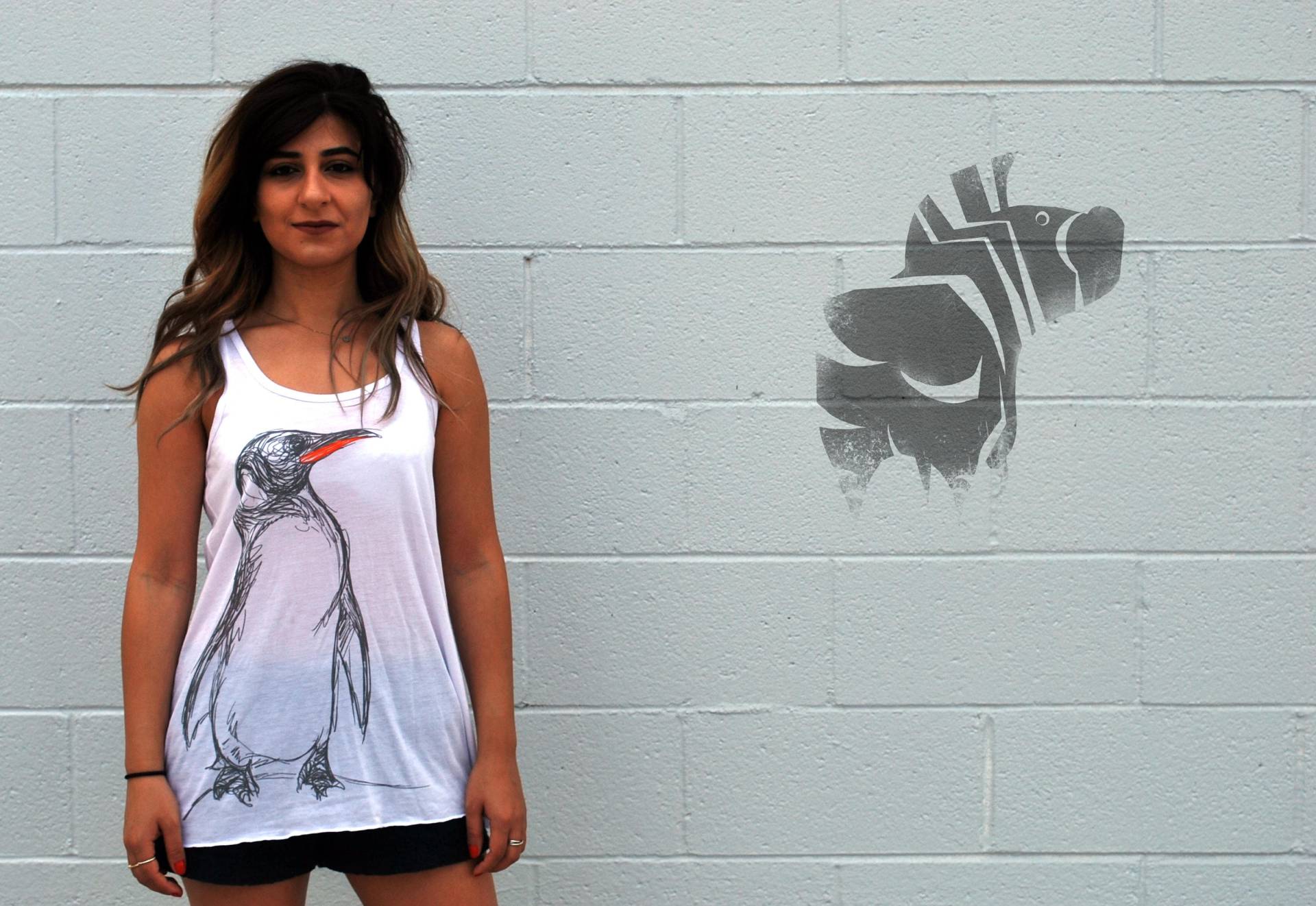 Frauen Pinguin Tank - Flowy Fit von DavidsDoodlesShop