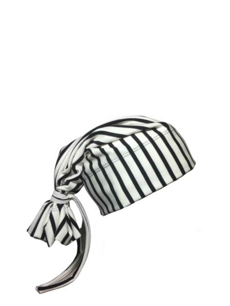 Weiß Schwarz Vertikal Krawatte Beanie Weiß Schwarz Vertikal Krawatte Beanie von Davinaire