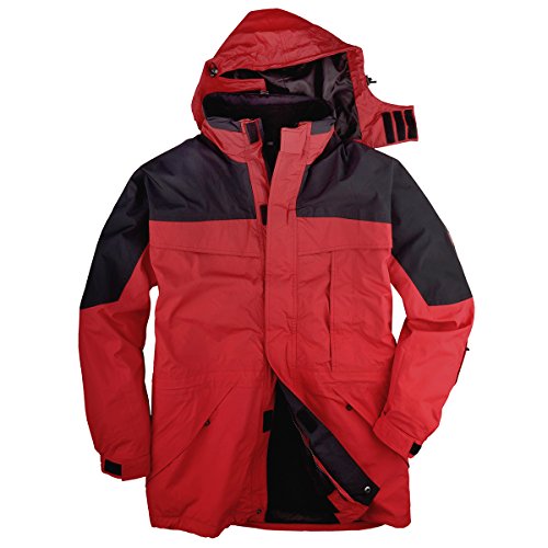 Davos Marc&Mark 3-in-1 Funktionsjacke Übergröße rot-schwarz, Größe:8XL von Abraxas