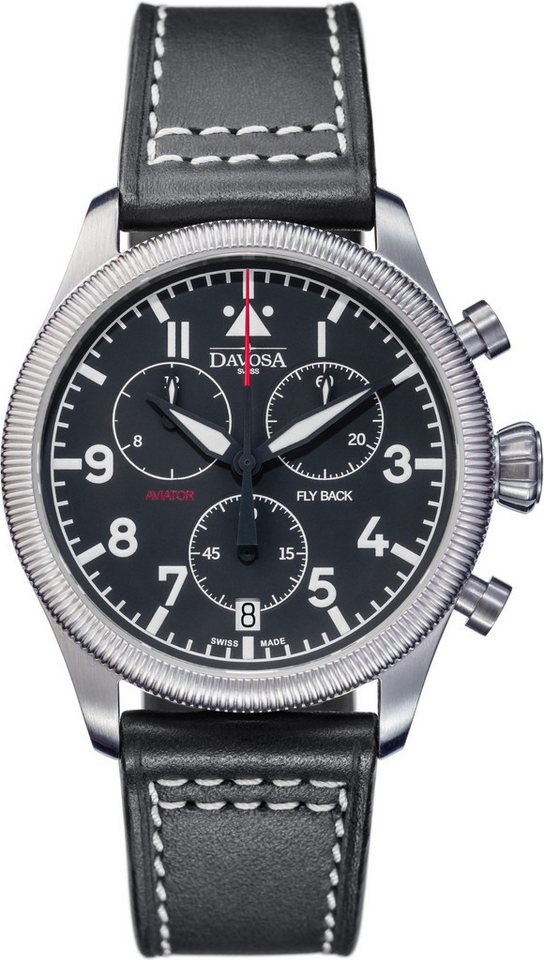 Davosa Chronograph AVIATOR CHRON QUARTZ Herrenarmbanduhr von Davosa