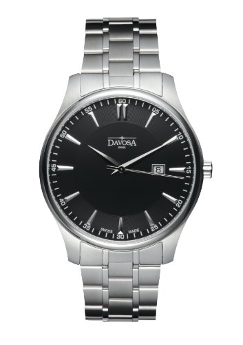 Davosa Herren-Armbanduhr Analog Edelstahl schwarz 16346355 von DAVOSA