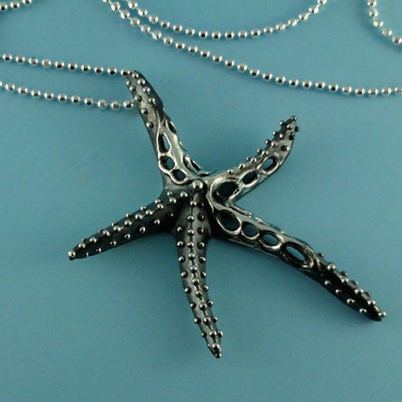 925 Sterling Silber Seestern Anhänger Sea Fan Coral Fusion Schmuck von DawnVertreesJewelry