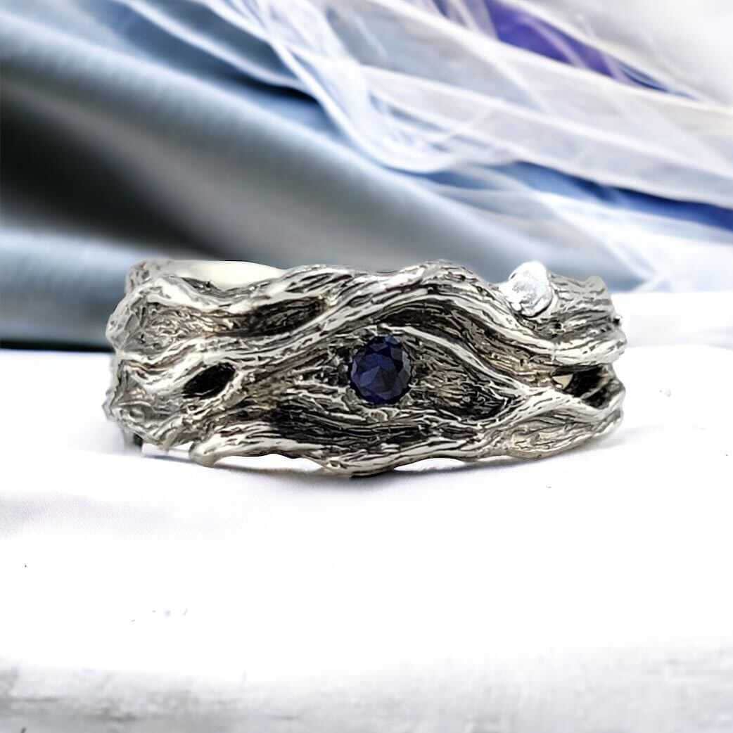 Treibholz Inspirierter Saphir Ehering - Silber Ast Ring Zweig Von Ed Jewelry Designs von DawnVertreesJewelry