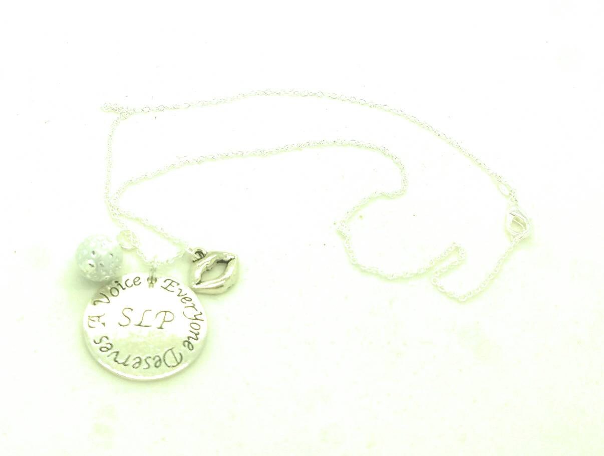 Sprachpathologe Halskette, Slp Geschenk, Logopädie Slp, Abschlusshalskette von DawnbJewelry