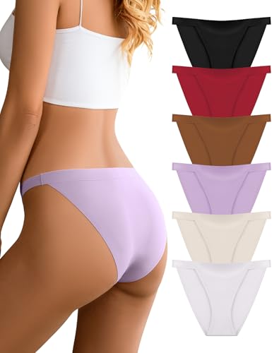Dawnrole Unterhosen Damen Unterwäsche Frauen Seamless Slips Damen Mehrpack 6 von Dawnrole