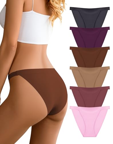 Dawnrole Unterhosen Damen Unterwäsche Frauen Seamless Slips Damen Mehrpack 6 von Dawnrole