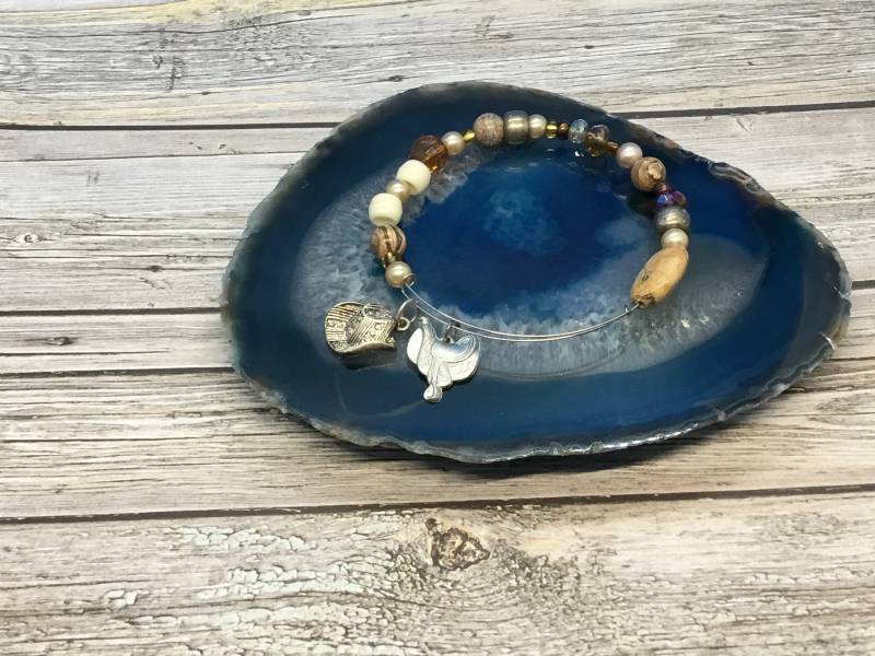 Handgemachtes Cowboy Bettelarmband Jaspis Perlen, Im Western Stil von DawnsBeadsDesigns