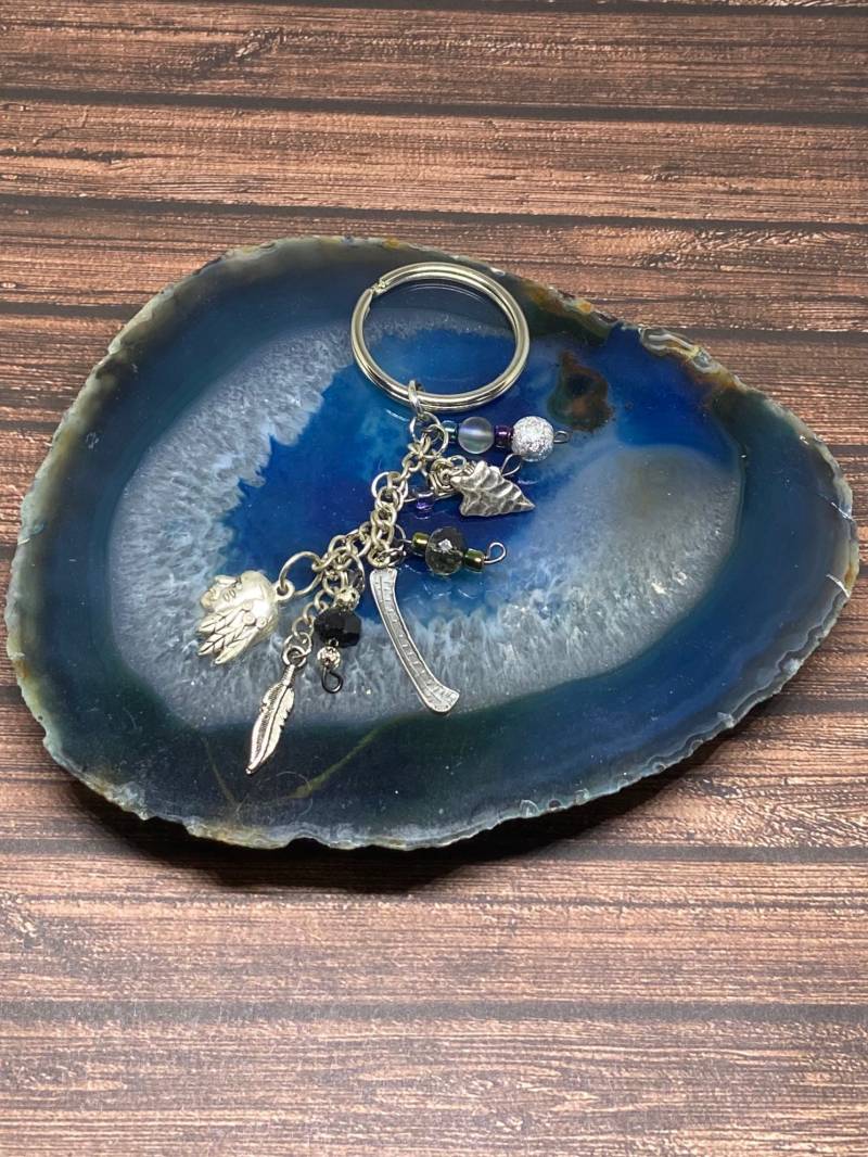 Perlen Schlüsselanhänger Handgemachte Geldbörse Charme, Taschen Accessoire von DawnsBeadsDesigns