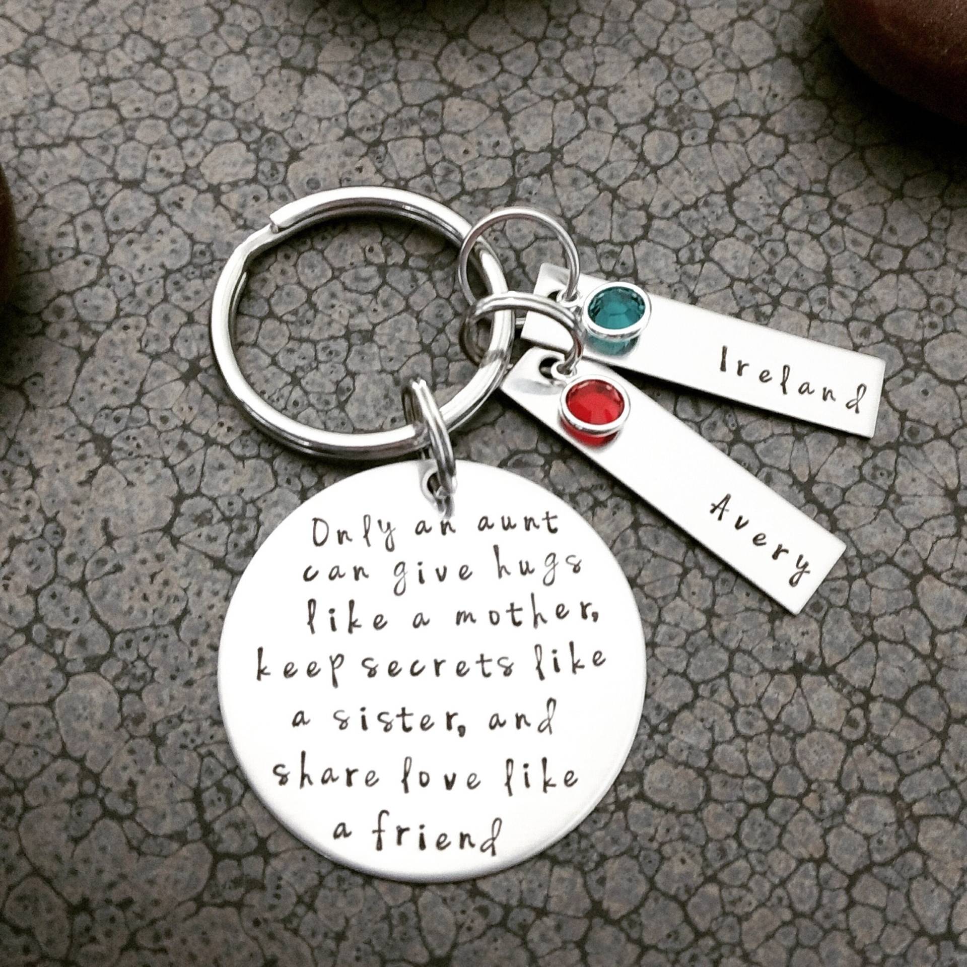 Personalisiertes Weihnachtsgeschenk Für Tante Tante Schlüsselbund, Personalisiertes Geschenk von DawnsMetalDesigns