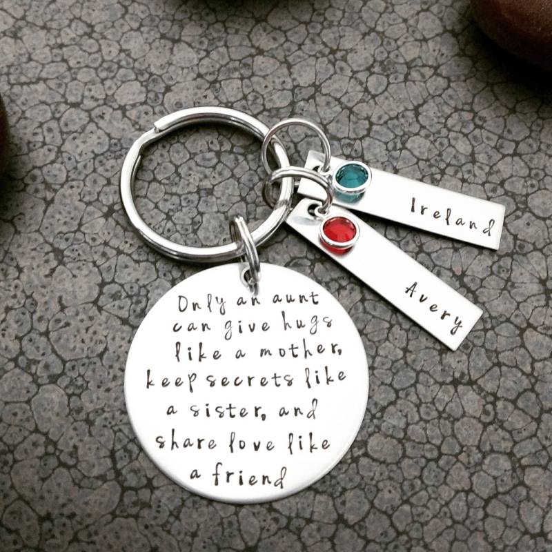 Personalisiertes Weihnachtsgeschenk Für Tante Tante Schlüsselbund, Personalisiertes Geschenk von DawnsMetalDesigns