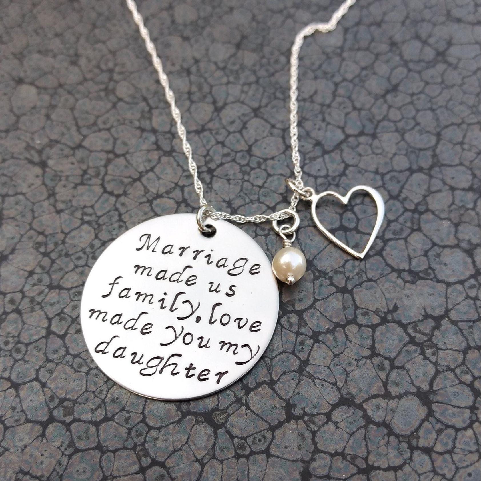 Schwiegertochter Hochzeitsgeschenk Halskette Für von DawnsMetalDesigns