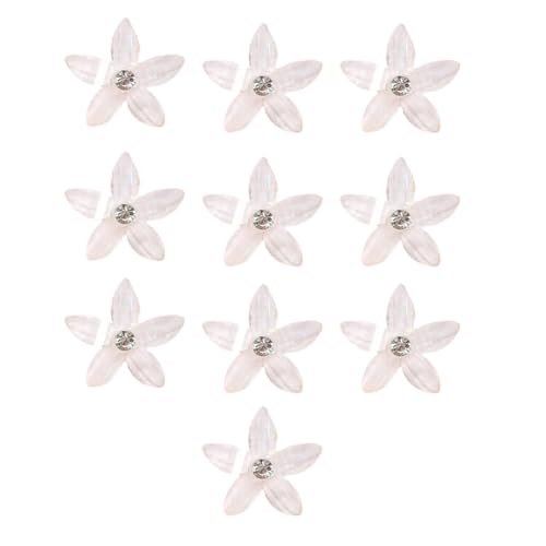 10 Stücke Strasssteine ​​Blumenhaarclip Für Mädchen Frauen Abschlussball Anlass Leichte Florale Haarnadel Dekore Clip Für Curly von Dawutocap
