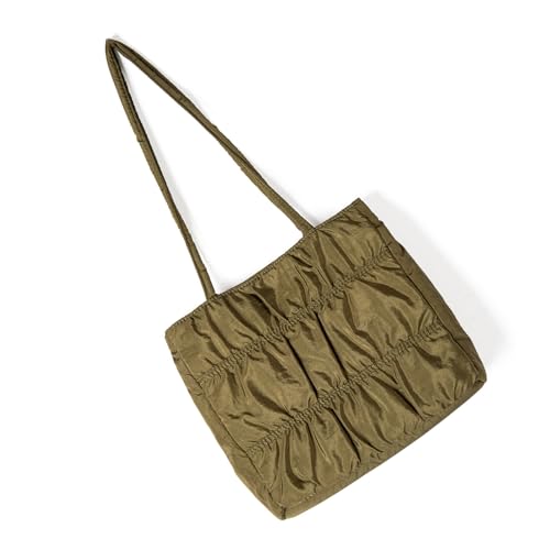 Damentasche mit großem Fassungsvermögen, stilvolle Schultertasche, plissiert, Pendeln, einfache Achselhöhle, stilvolle Achselhöhle für Damen, große Kapazität, Schulterunterarm, täglich, grün, One Size Damentasche mit großem Fassungsvermögen, stilvolle Schultertasche, plissiert, Pendeln, einfache Achselhöhle, stilvolle Achselhöhle für Damen, große Kapazität, Schulterunterarm, täglich, grün, One Size von Dawutocap