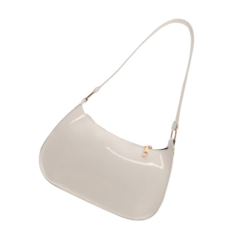 Dawutocap Elegante Umhängetasche aus PU-Leder für Damen, Abendtasche, Geldbörse, Unterarm-Handtasche für Partys, PU-Leder, weiß, One Size Dawutocap Elegante Umhängetasche aus PU-Leder für Damen, Abendtasche, Geldbörse, Unterarm-Handtasche für Partys, PU-Leder, weiß, One Size von Dawutocap